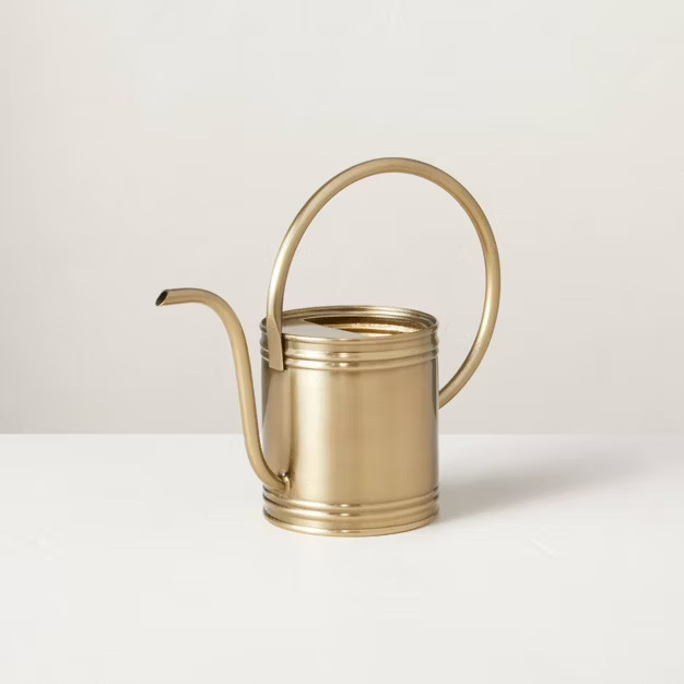 1L Accented Metal Watering Can Brass Finish - Hearth & Hand™ with Magnolia | Target