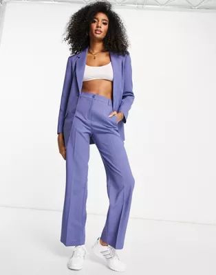 ASOS DESIGN Mix & Match straight leg suit pants in indigo blue | ASOS (Global)