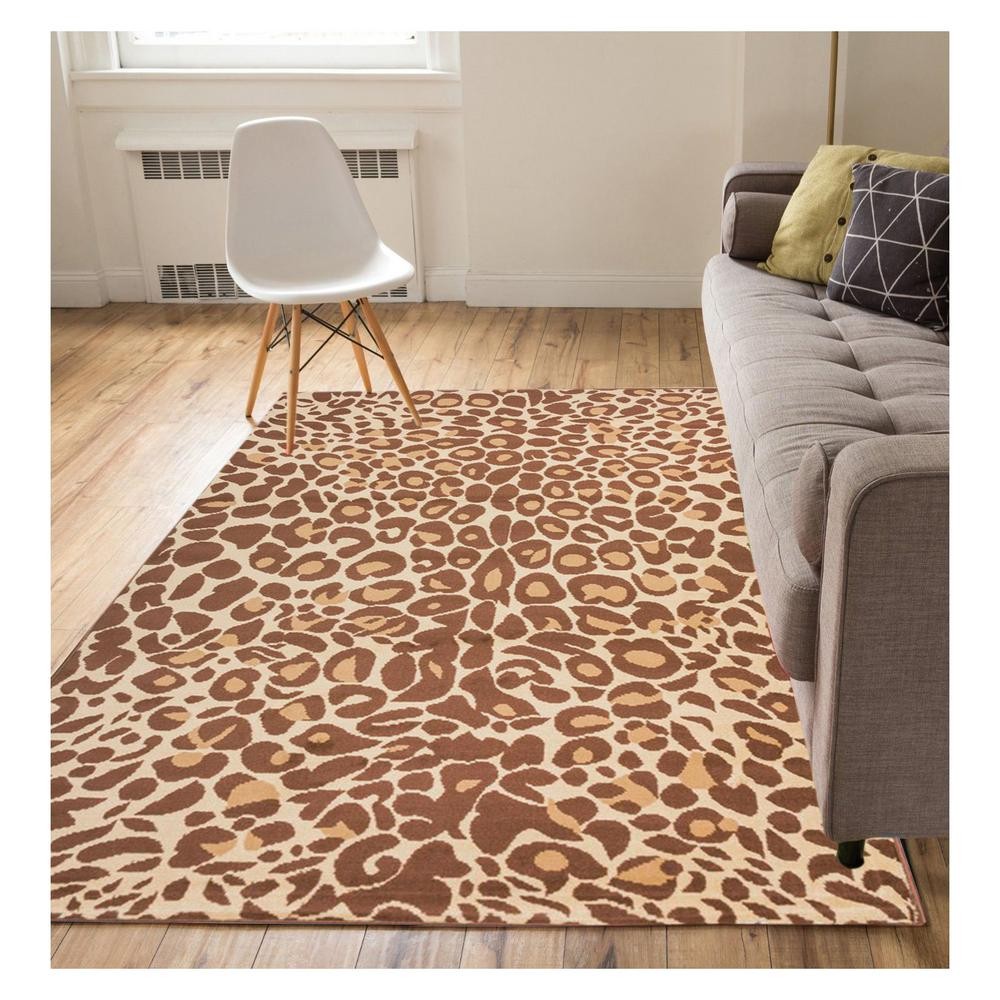 Miami Cocoa Leopard Brown 2 ft. x 7 ft. Animal Print Runner Rug | The Home Depot