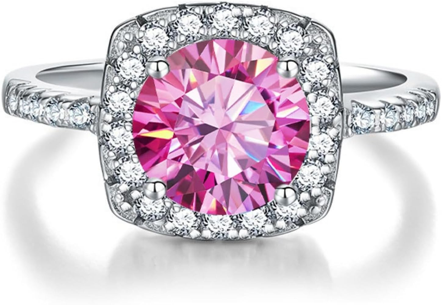 2ct Moissanite Rings D Color VVS1 Diamond Rings 925 Sterling silver Wedding Rings Anniversary Pro... | Amazon (US)