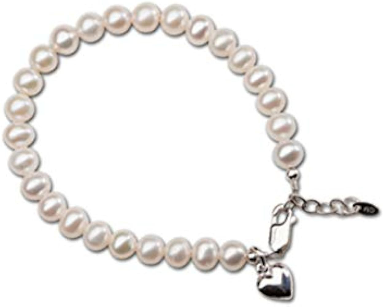 Cherished Moments .925 Sterling Silver Mom and Me Cultured Pearl Matching Bracelet for Mom and Da... | Amazon (US)