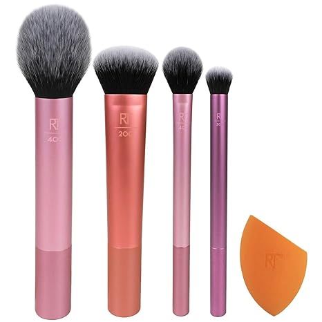 Real Techniques Everyday Essentials + Makeup Sponge Kit, Makeup Brushes & Makeup Blender Sponge, ... | Amazon (US)