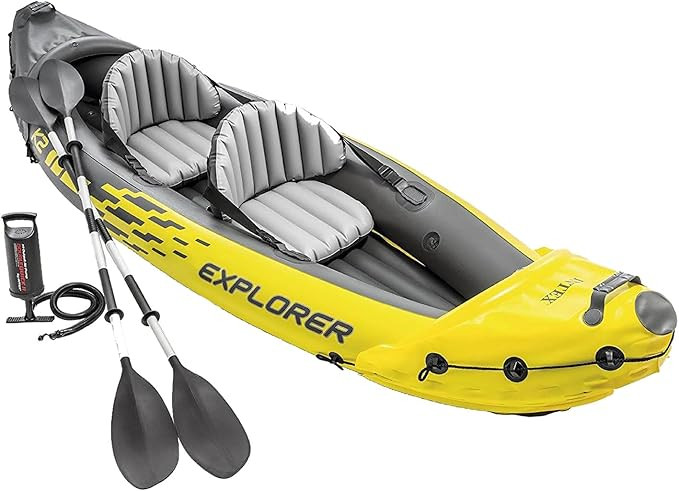 Intex 68307EP Explorer K2 Inflatable Kayak Set: Includes Deluxe 86in Aluminum Oars and High-Outpu... | Amazon (US)