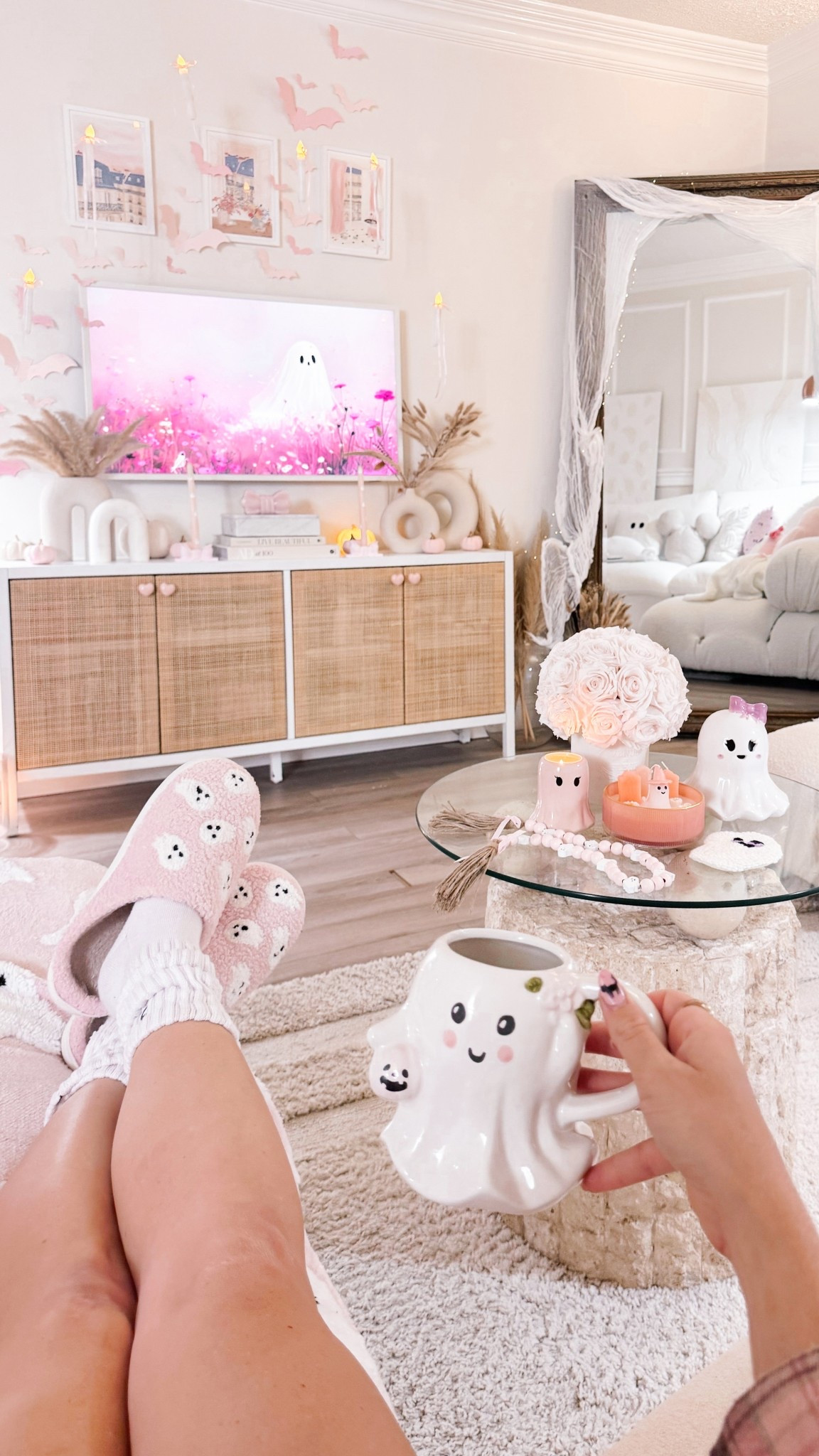 welcome to my annual pink & spooky fall home makeover 🎀🎃✨ spooky season is my favorite time of the year, especially when it comes to decorating my place! i wanted to decorate my living room feeling cozy, girly and a little creepy 👻🩷✨

i love transforming my space with seasonal decor because it makes my home feel fresh, inspiring, and super cozy for fall nights 🕯️🍂 whether it’s watching halloween movies, sipping a warm drink, or just enjoying the glow of fairy lights, this pink & spooky setup is giving me all the fall feels 🌙💕

if you’ve been looking for cute, non-traditional halloween decor ideas that are still festive but soft and feminine, this is your sign! 
would you decorate with pink for fall or do you stick to classic orange + black? 🎃

🎃👻🍁🧸🩷

#falldecor #fallvibes #autumnvibes #cozyvibes #spookyseason #pinterestinspired #falldecorations #fallcolors #halloweendecor #falldecorideas #falldecorating #fallhomedecor #homemakeover #halloweendecor #halloweendecorideas #cozyhomedecor #pinkoween

#LTKFallSale #LTKHome #LTKSeasonal