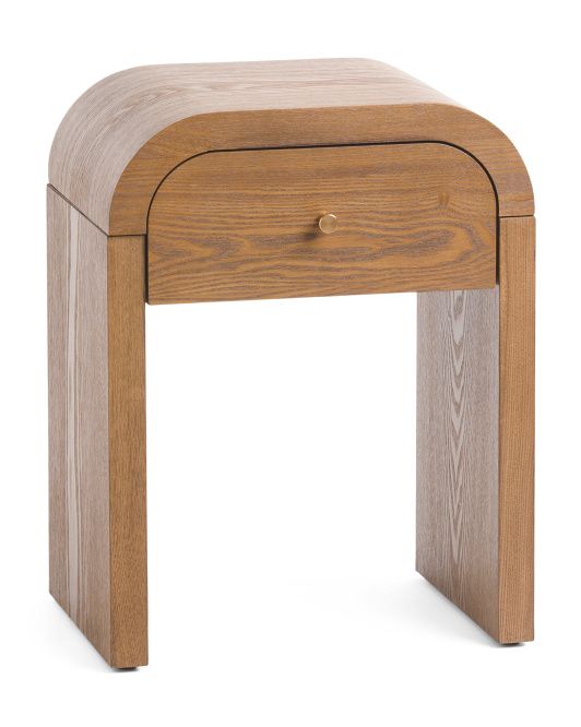 1 Drawer Curved Side Table | TJ Maxx