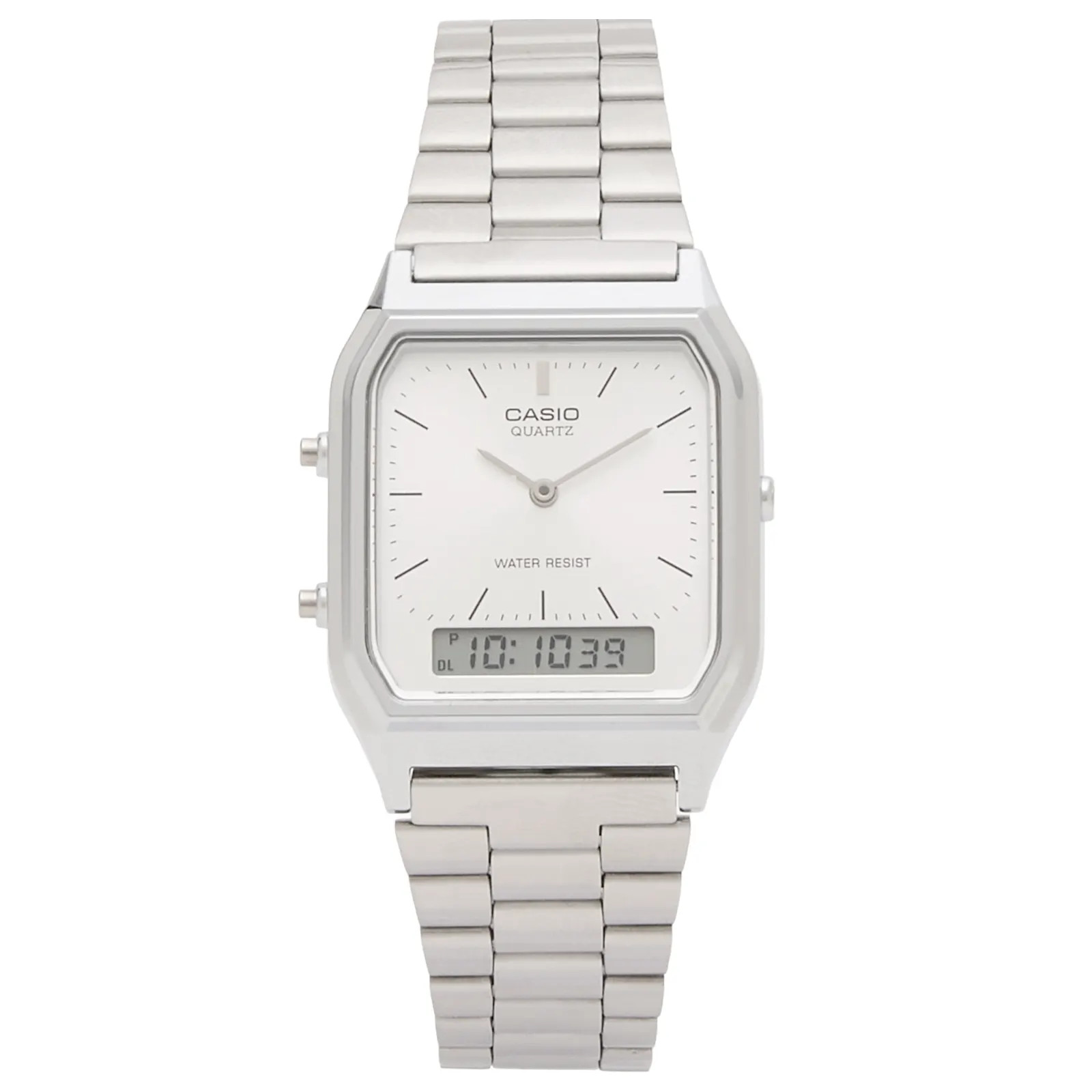Casio Women's Vintage AQ-230A Watch in Silver | END. Clothing | END. Clothing
