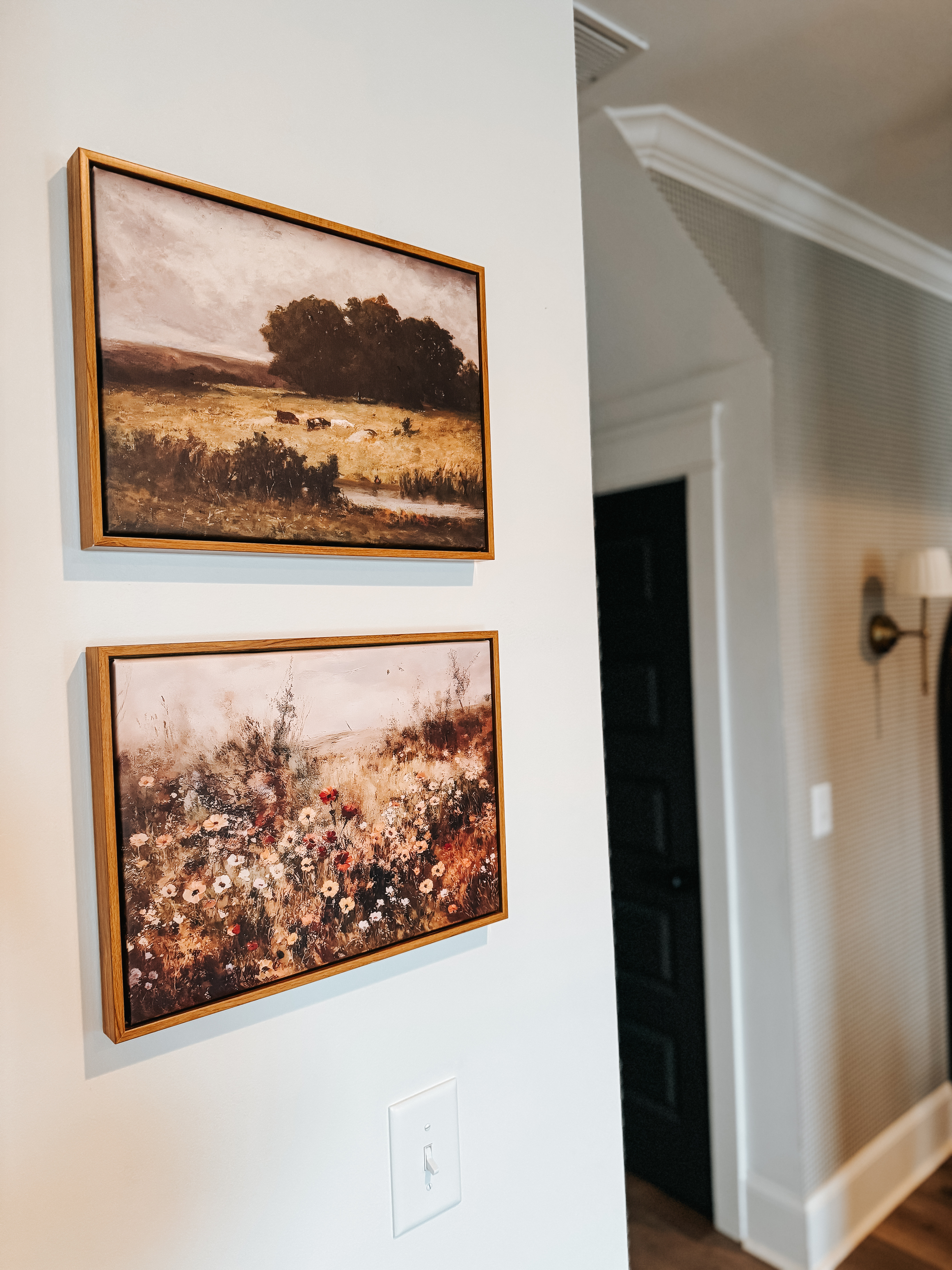 Hallway wall art update
Both framed landscape prints are from Amazon — affordable, neutral, and such an easy way to add warmth to a blank wall. 

 #LTKHome