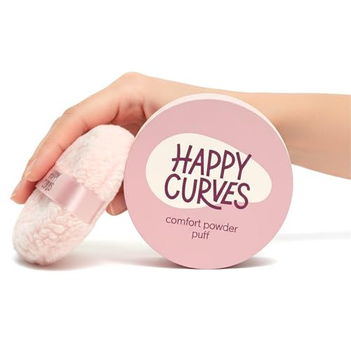 Happy Curves Comfort Puff Mini, All Day Sweat, Odor, and Chafe Defense, Large Body Powder Applicator for Talc Free Deodorant, Ultra Soft Fleece with Strap and Travel Case (Powder Sold Separately) | Amazon (US)
