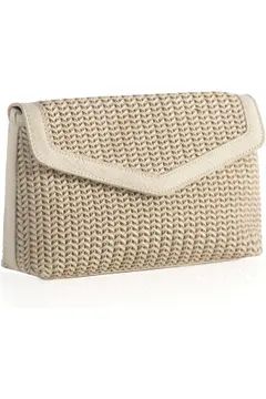 Kaia Woven Faux Leather Clutch | Nordstrom