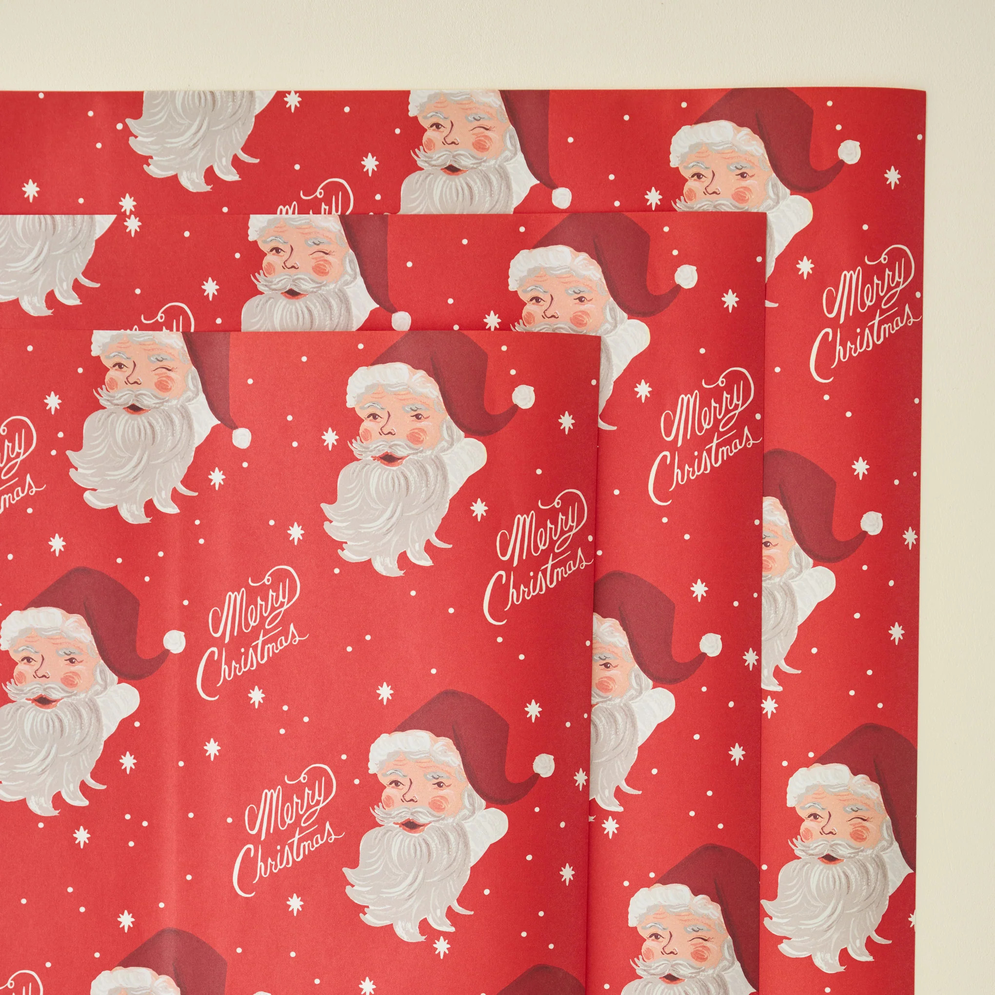 Red Santa Three Sheet Wrapping Roll | Magnolia