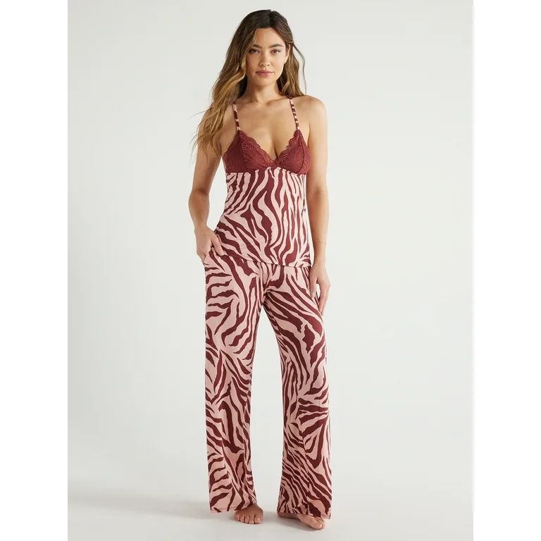 Sofia Intimates Women's and Plus Modal Cami and Pajama Pants Set, 2-Piece, Sizes XS-3X | Walmart (US)