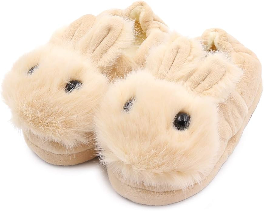 Toddler Girls Fuzzy Slippers Unicorn Tie Dye Fluffy Sandals Cartoon Cute Warm Cozy Plush Slip on ... | Amazon (US)