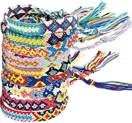 LOVEINUSA Friendship Bracelet, 8 PCS Colorful Nepal Style Woven Friendship Bracelets | Amazon (US)