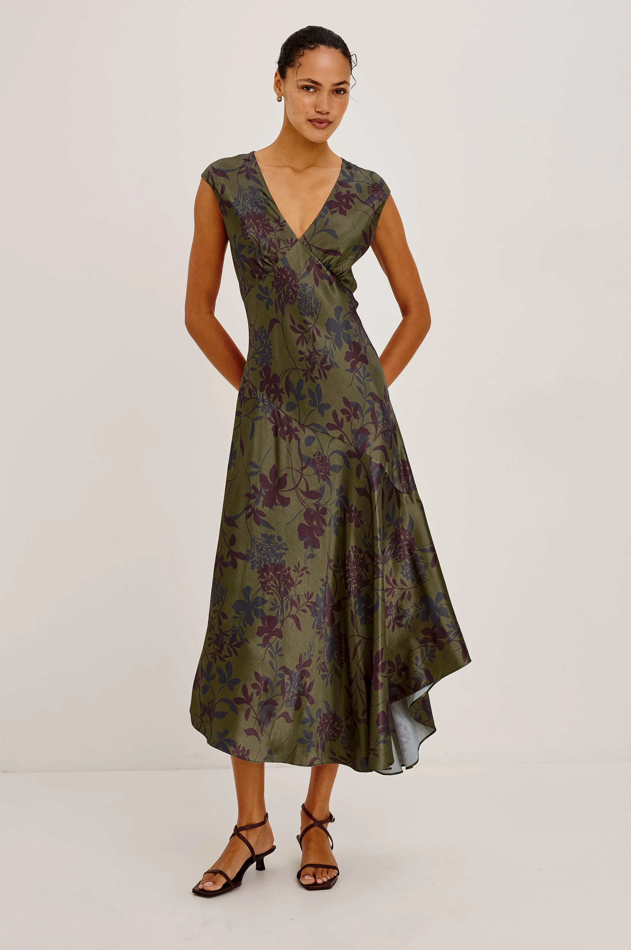 ELENI DRESS - OLIVE DAHLIA | Rails