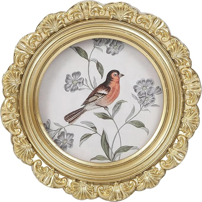 Wallet Size Picture Frames 3x3 Gold Vintage Picture Frames Round Picture Frames Ornate Frames Ant... | Amazon (US)