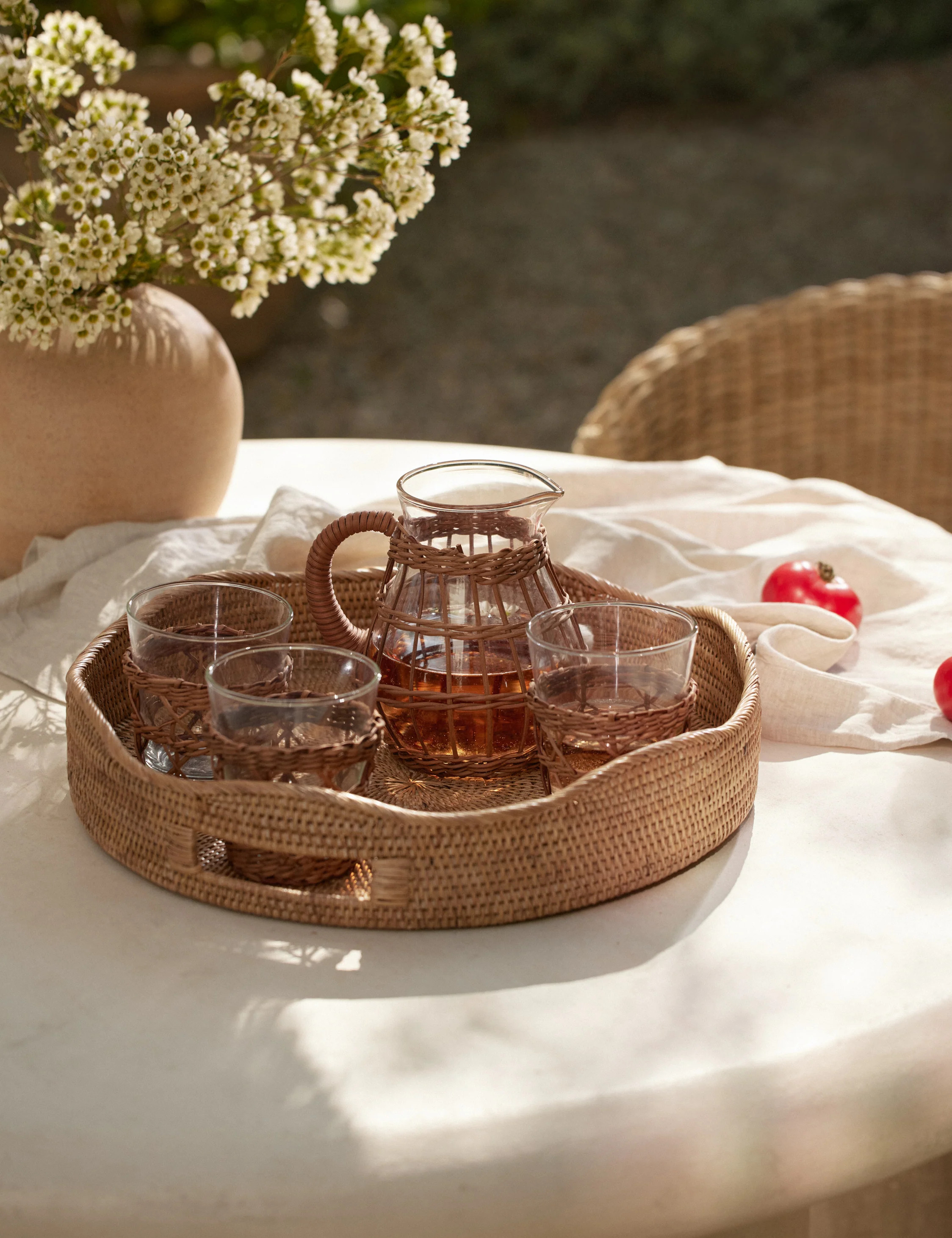 Tyna Rattan Tray | Lulu and Georgia 