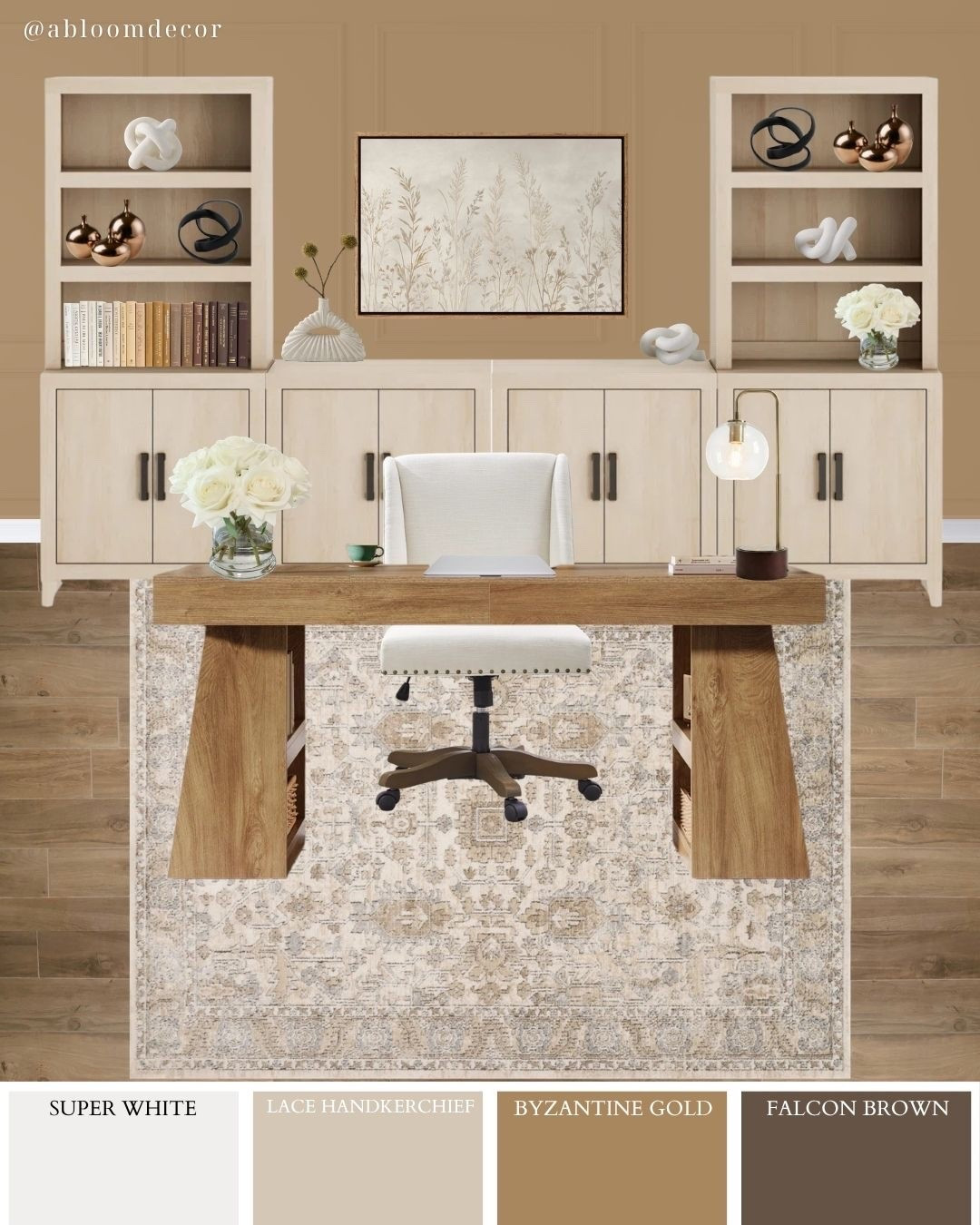 Warm Neutral Modern Home Office Design

#LTKHome
