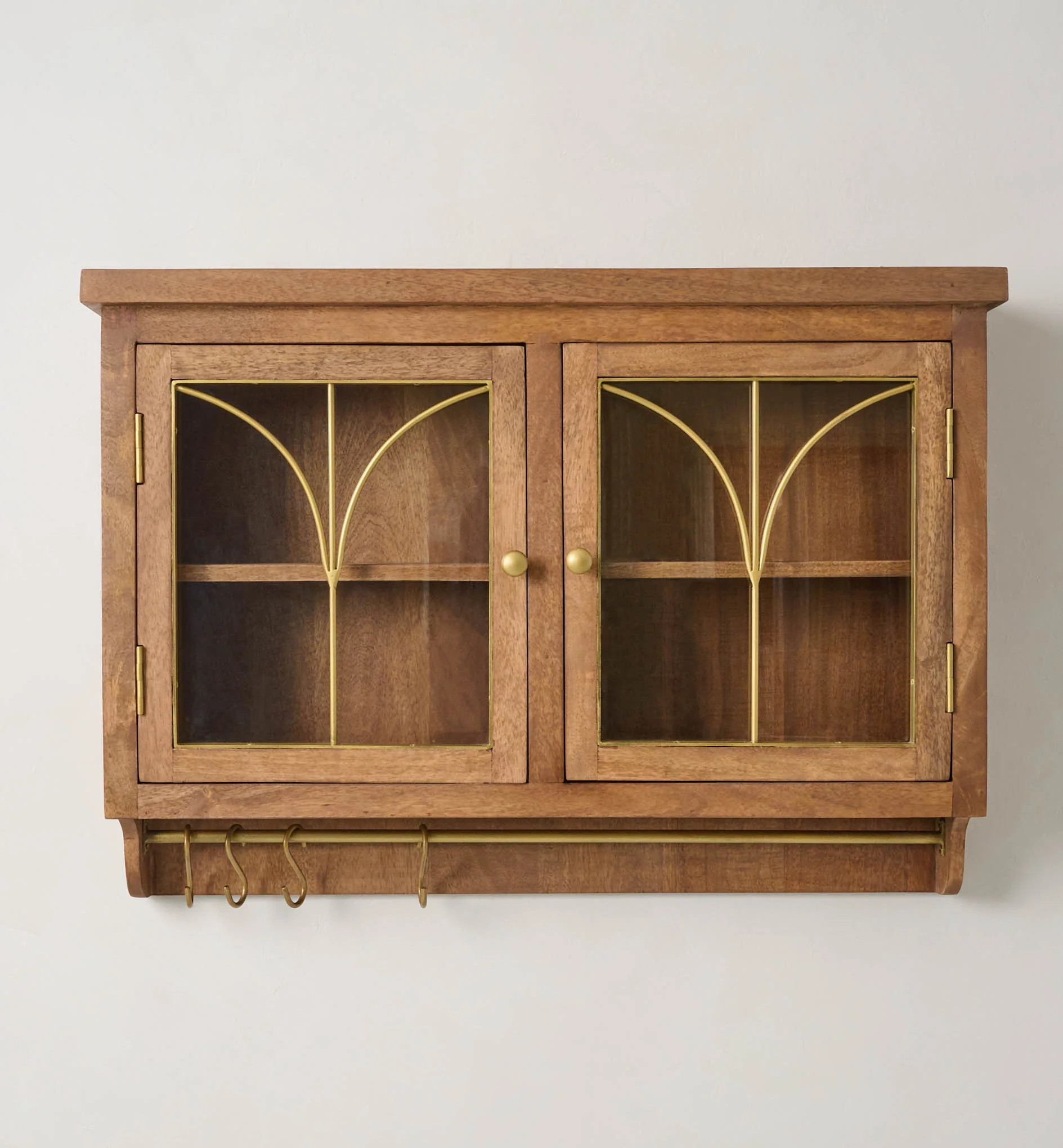 Eloise Wood & Brass Display Cabinet | Magnolia