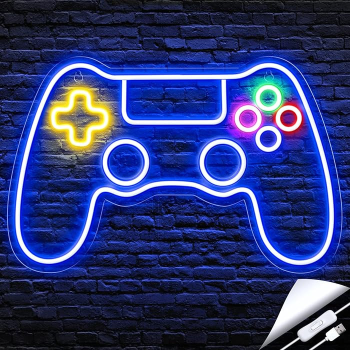Kavaas Gamer Neon Sign, Game Controller LED Sign for Gaming Room Decor - Game Neon Sign for Teen ... | Amazon (US)