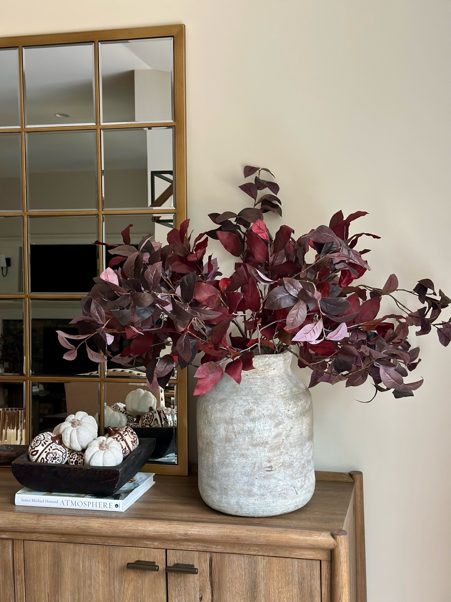 Stunning faux floral fall arrangement from Michaels! 11 stems total. 6 Salal and 5 lemon leaf

#LTKHome #LTKSeasonal