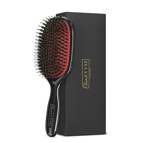 Boar Bristle Hair Brush, Soft Nylon Pins and Boar Bristles for Smoothing, Detangling, Soft Bristl... | Amazon (US)