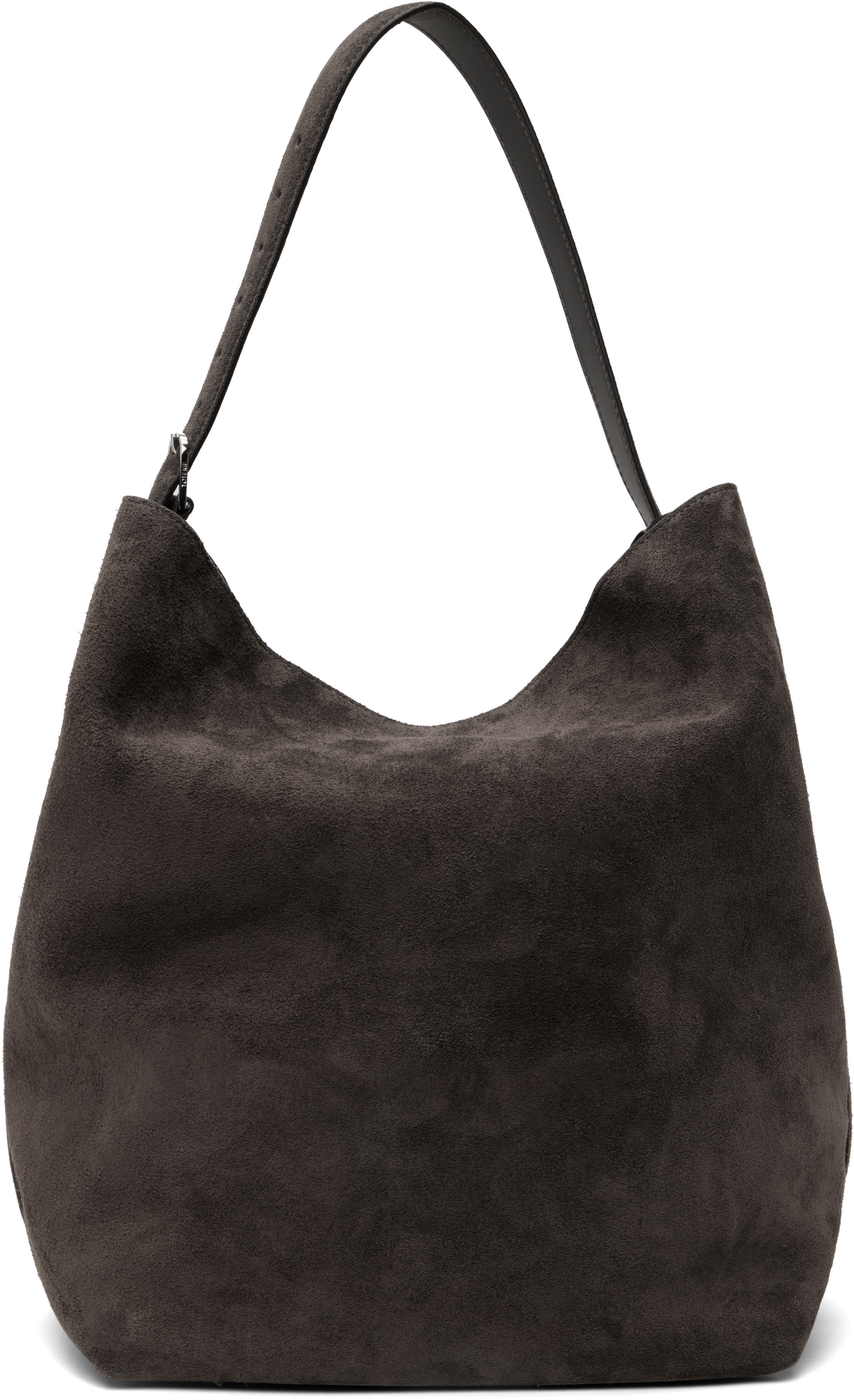 TOTEME Brown Belted Suede Tote | SSENSE