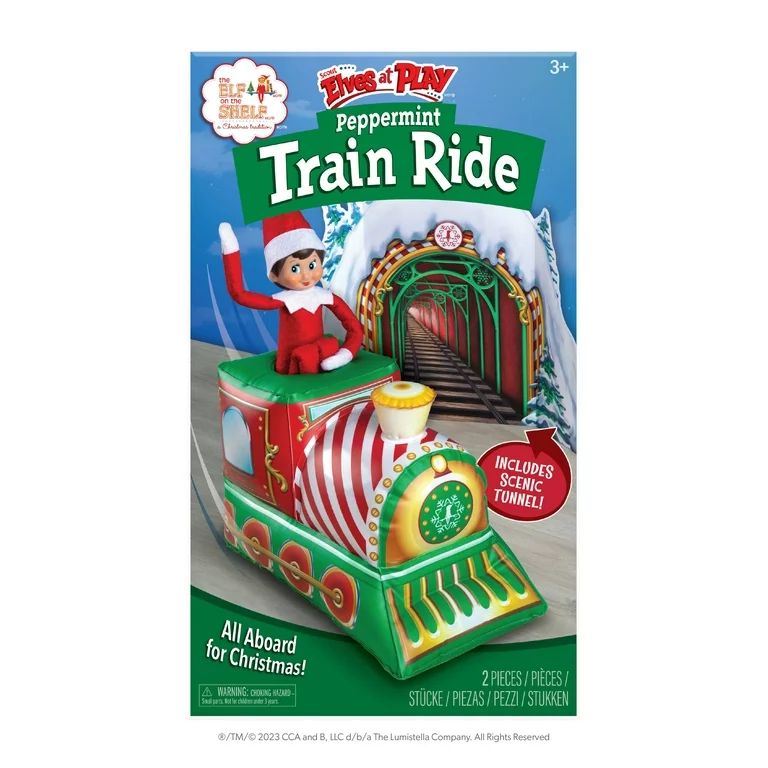 The Elf on the Shelf Peppermint Inflatable Train for Scout Elves | Walmart (US)