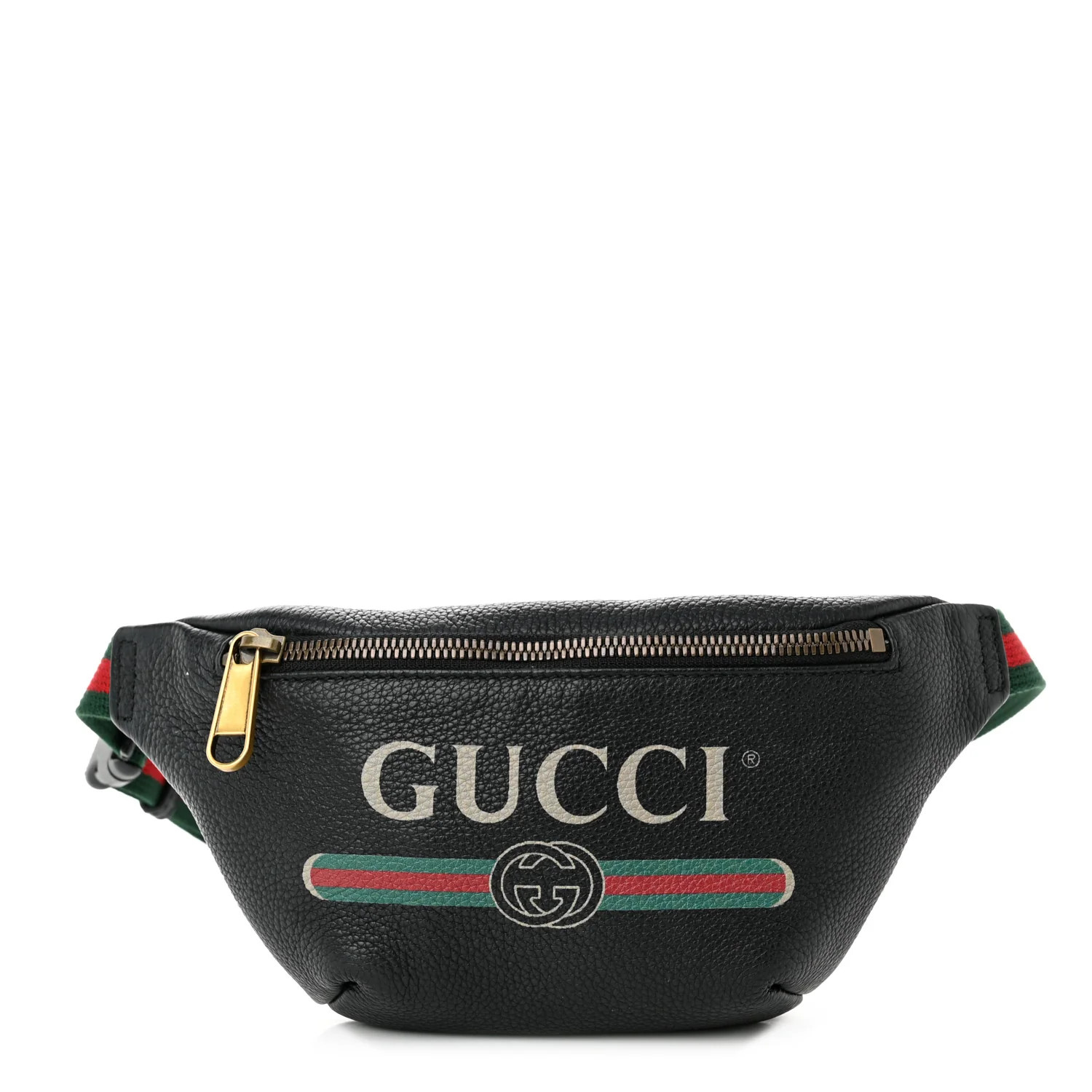Grained Calfskin Small Logo Belt Bag Black | FASHIONPHILE (US)