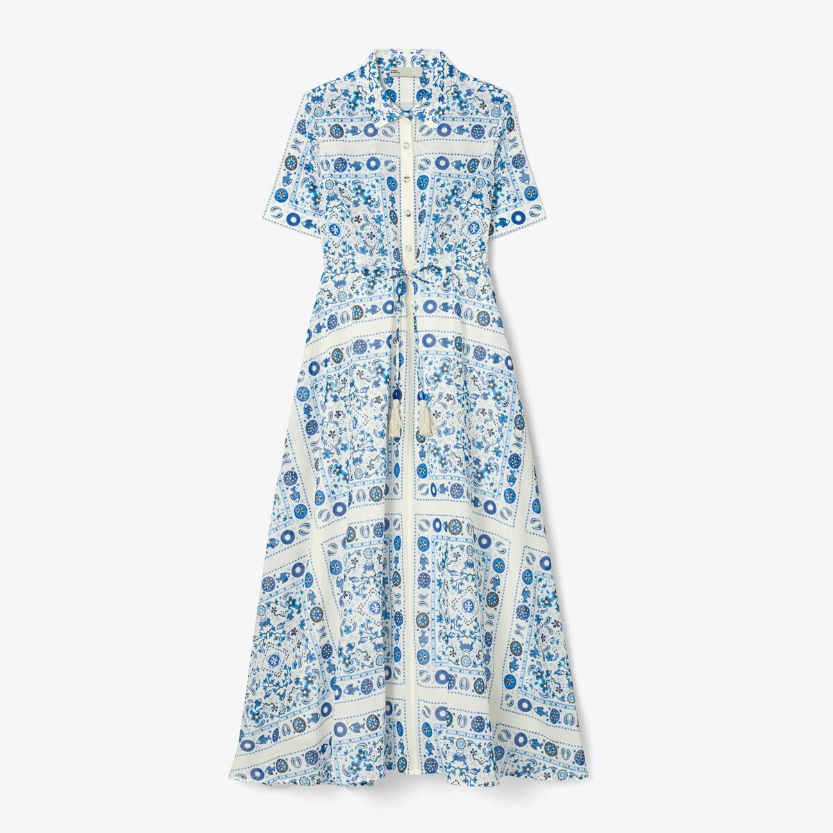 PRINTED COTTON SHIRTDRESS | Tory Burch (US)