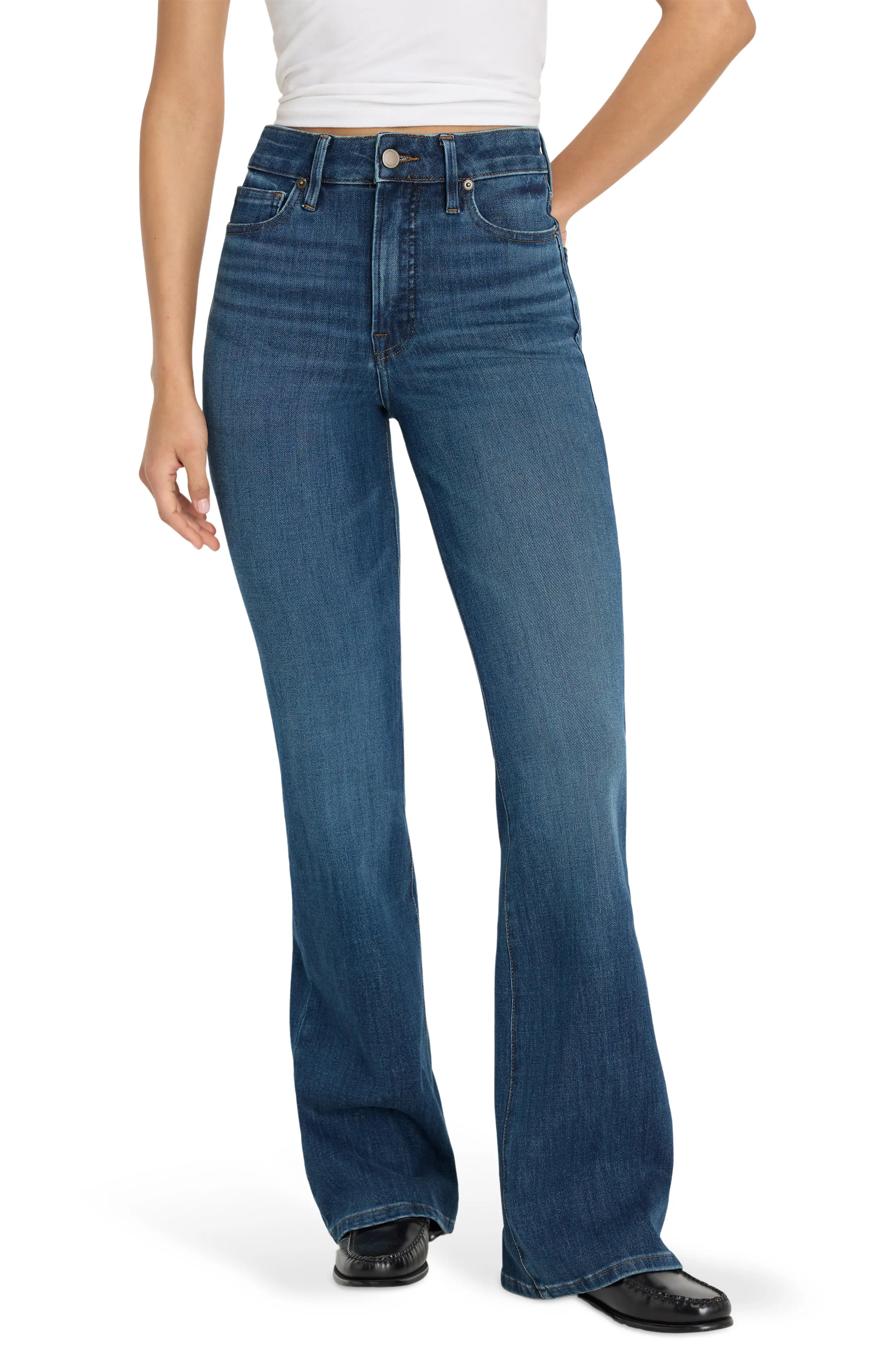 Good American Soft-Tech Good Classic Bootcut Jeans (Women) | Nordstrom | Nordstrom