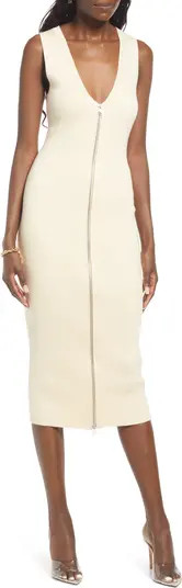 Zip-Up Sweater Midi Dress | Nordstrom