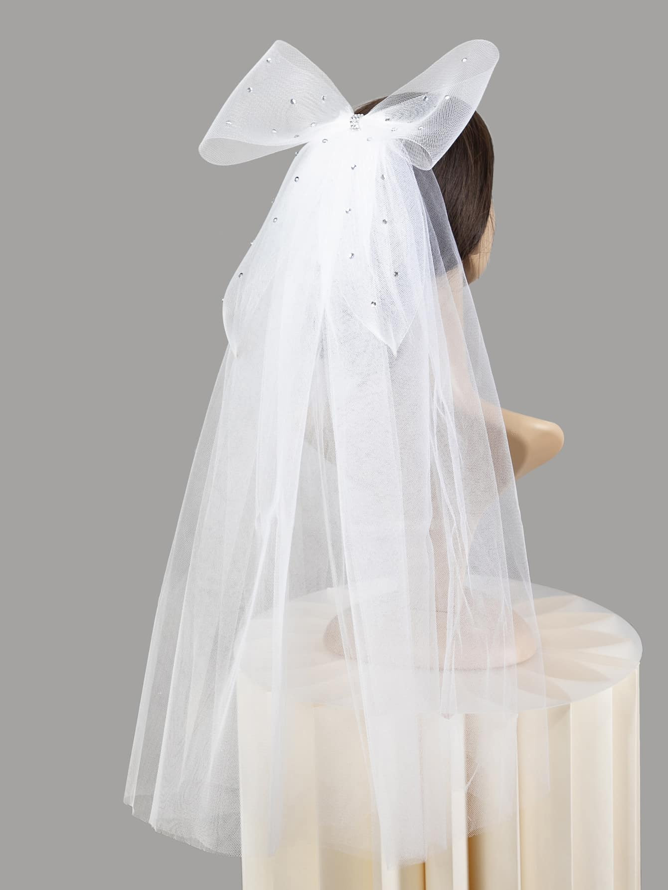 Rhinestone Detail Bow Decor Bridal Headwear | SHEIN