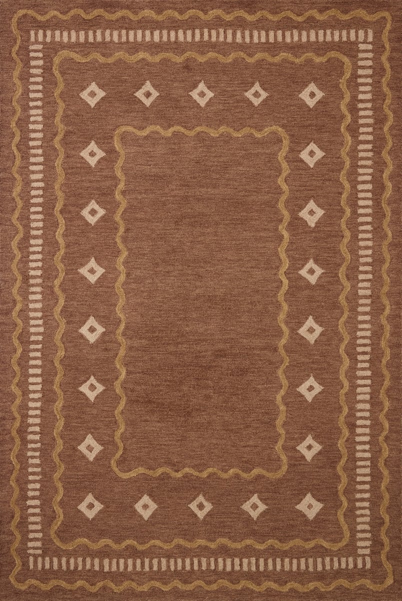 Alfie ALF-03 Clay/Spice Wool Hand-Tufted Area Rug | Rugs Direct