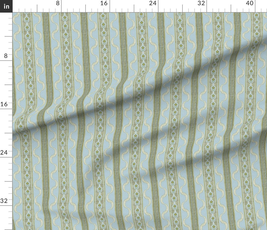 East Fork Ribbon French Blue and Pear Fabric | Spoonflower | Spoonflower