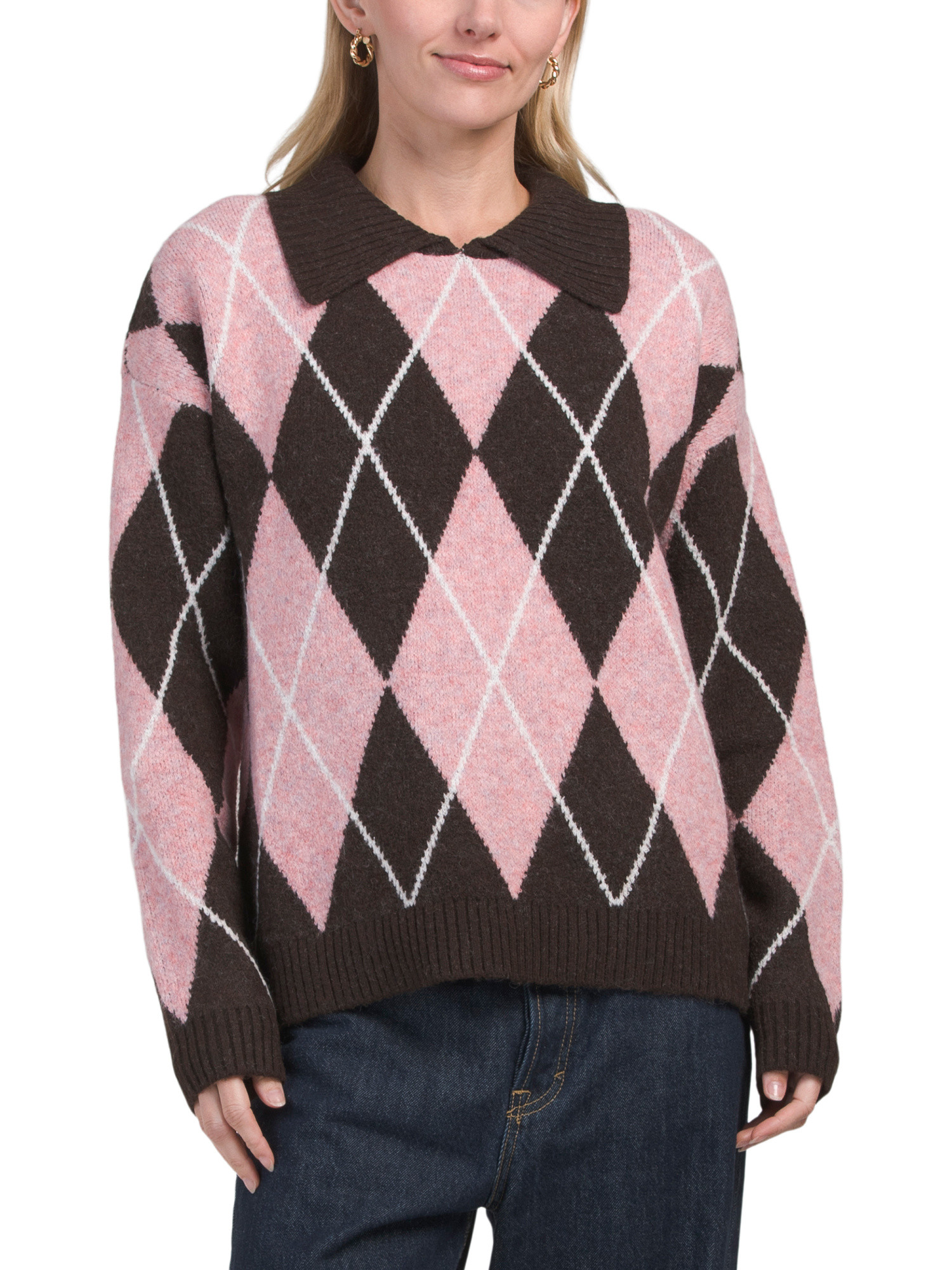 Argyle Collared Sweater | TJ Maxx