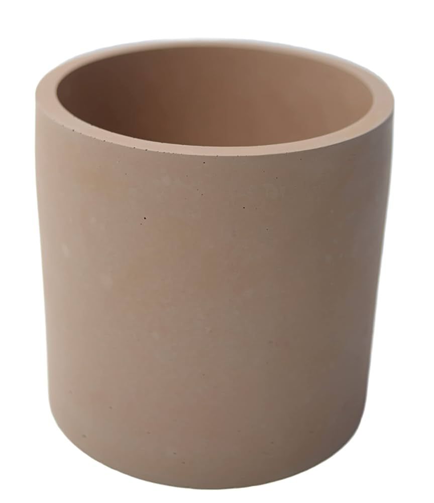 Handmade Stone Cement Concrete Jar | Multiuse Jar- Succulent/Plant Potter, Candle Jar, Makeup bru... | Amazon (US)