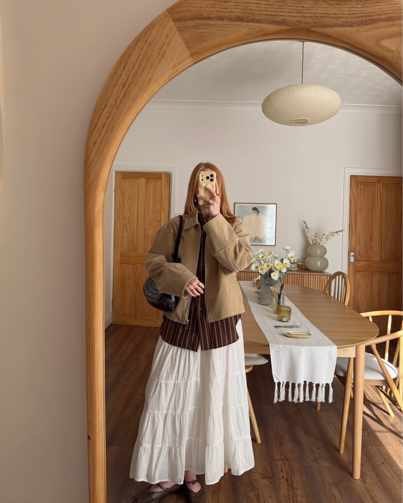 Autumn Style, Suede Jacket, NAKD Jacket, Cropped Jacket, Brown Shirt, Stripe Shirt, Maxi Skirt, Ballet Flats, Alohas

#LTKuk #LTKeurope #LTKautumn