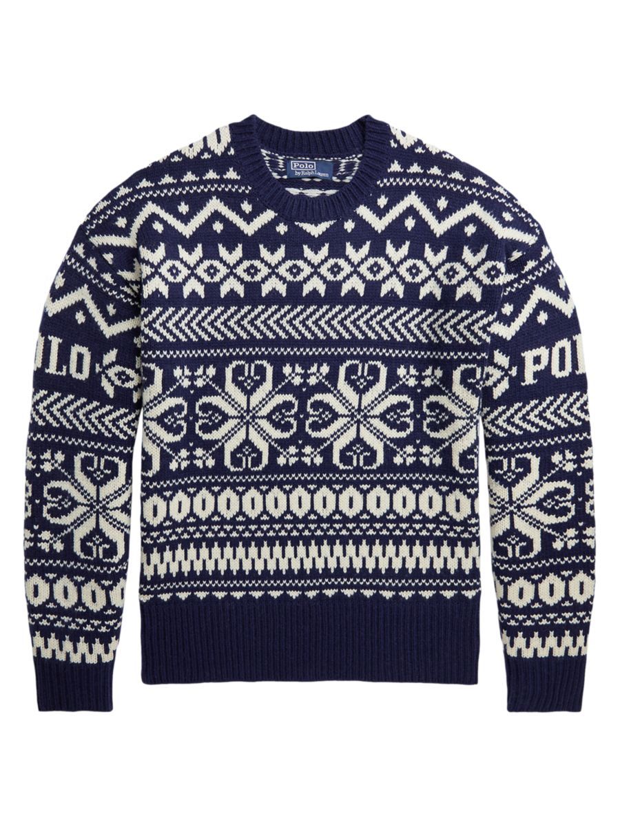 Snowflake Wool-Blend Crewneck Sweater | Saks Fifth Avenue
