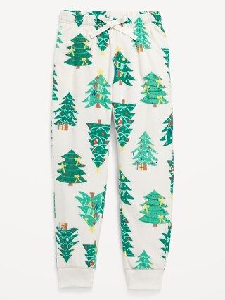 Matching Printed Microfleece Jogger Pajama Pants for Girls | Old Navy (US)
