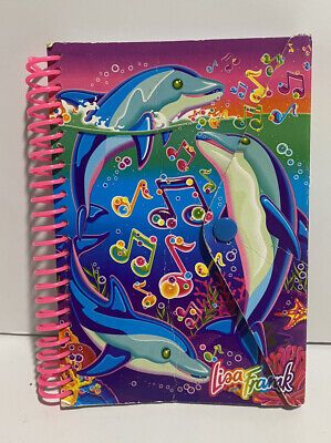 VTG Lisa Frank 90’s Dancing Dolphins Spiral Button Snap Notebook  | eBay | eBay US