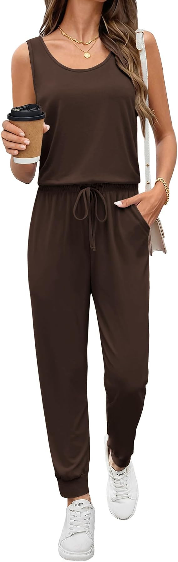 Ekouaer Jumpsuits for Women Sleeveless One Piece Outfits | Amazon (US)