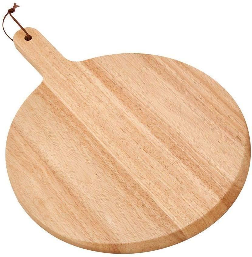 (D) Pizza Board with Handles, Round Brown Wood Vintage Cutting Boards | Walmart (US)