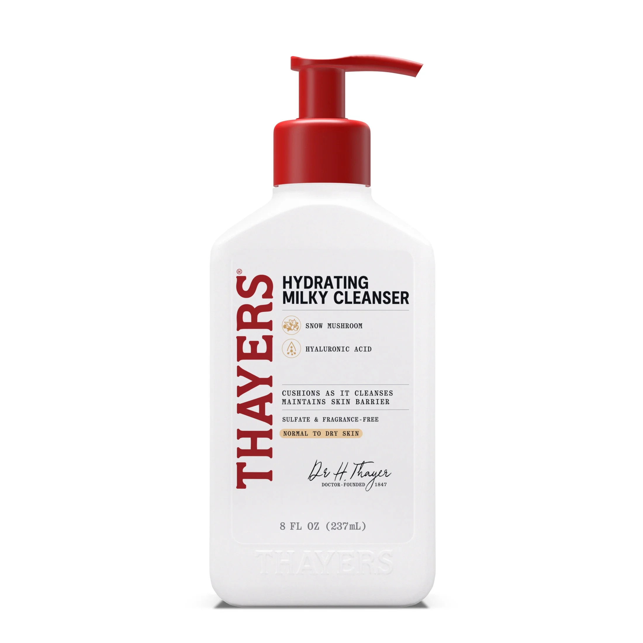 THAYERS Milky Hydrating Face Cleanser with Snow Mushroom and Hyaluronic Acid, Dermatologist Recom... | Walmart (US)