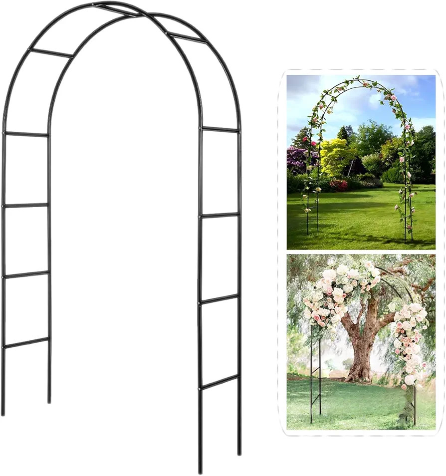 Metal Pergola Arbor,4.6 Feet Wide x7.9 Feet High Assemble Freely for Various Climbing Plant Weddi... | Amazon (US)