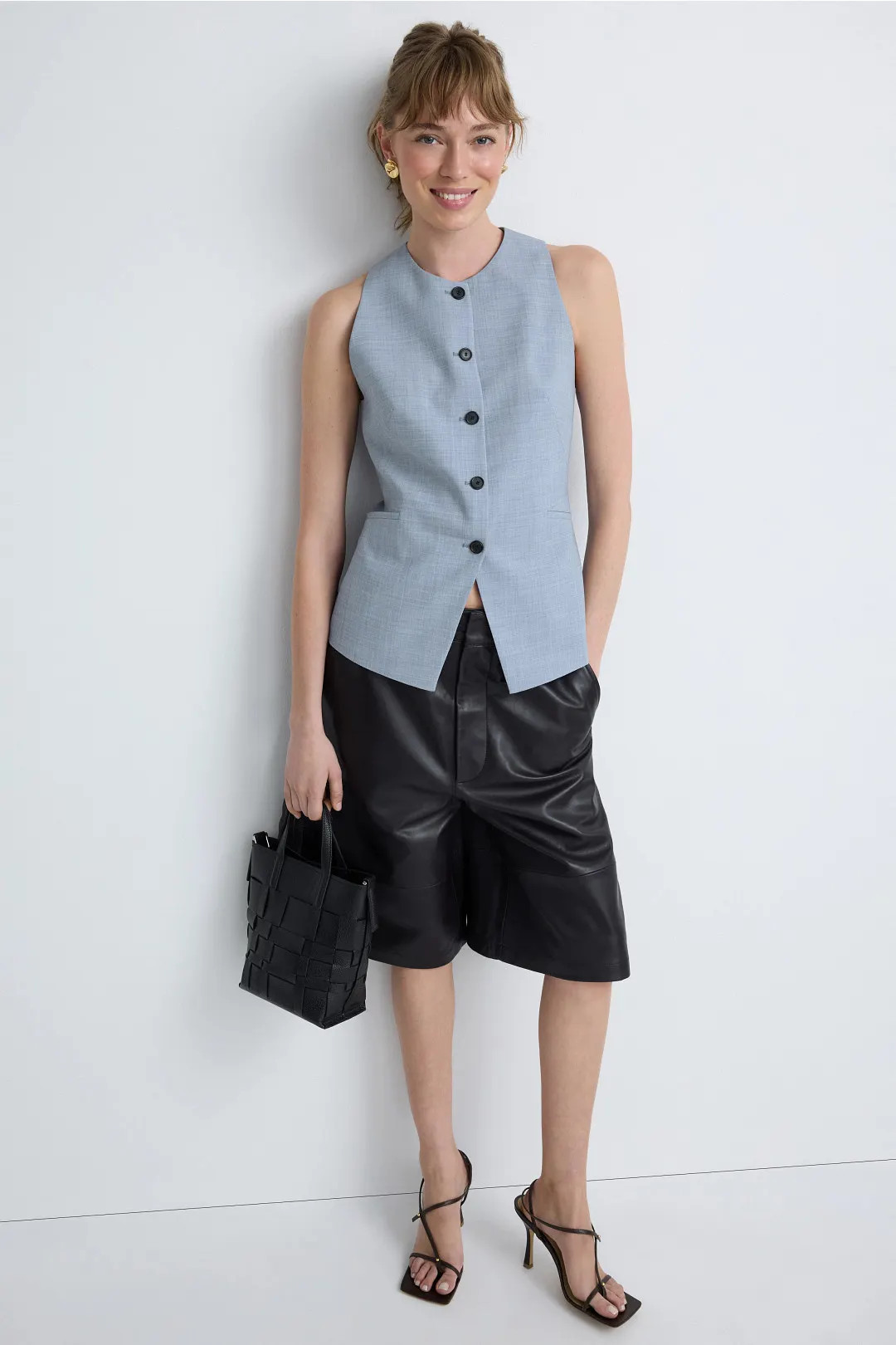BOSS Juleran Button Up Work Vest | Rent the Runway