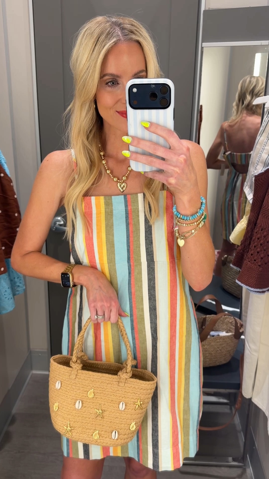 Adorable @Target linen blend striped dress