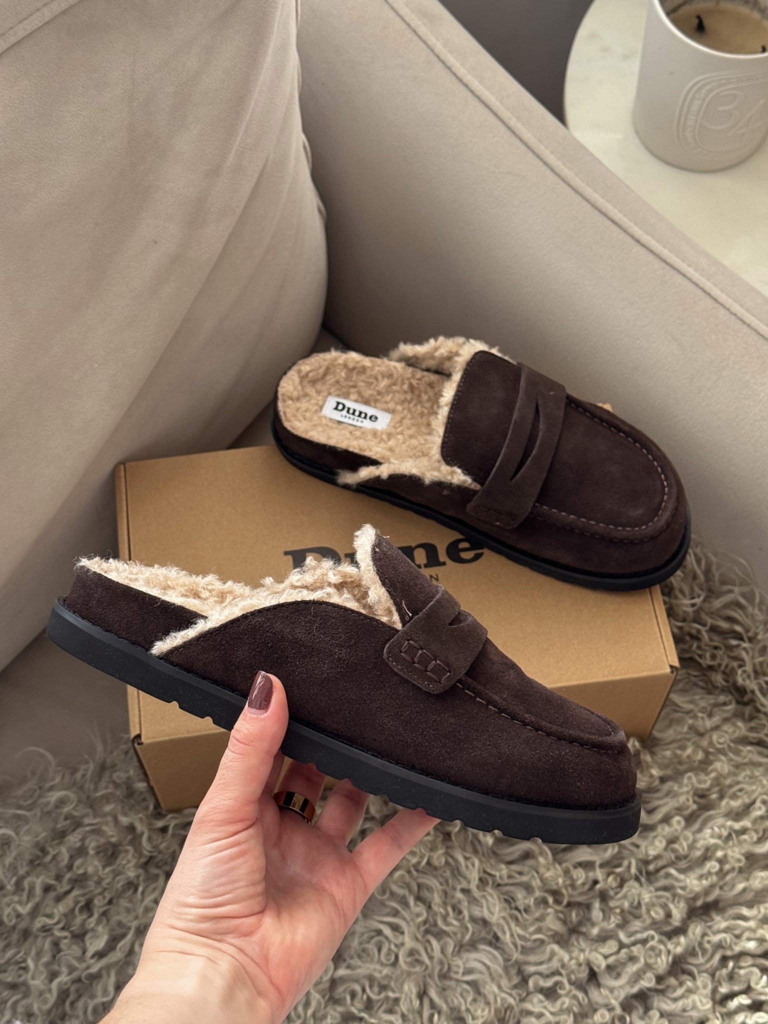 Dune Goldy chocolate brown slip on mules 

#LTKshoes #LTKautumn #LTKuk