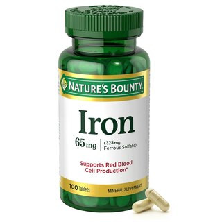 Nature's Bounty Iron Tablets 65mg, 100CT | CVS