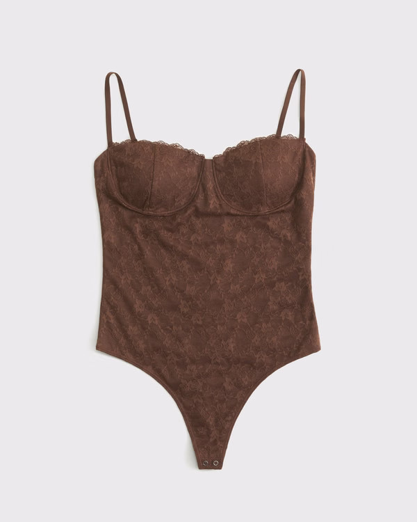 Bra-Free Lace-Trim Bodysuit | Abercrombie & Fitch (US)