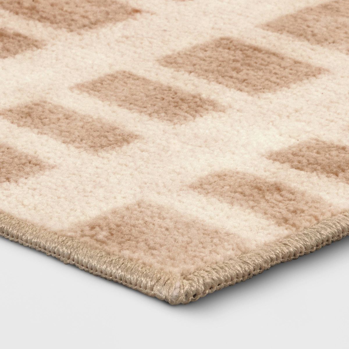 4'x5'6" Washable Checkered Area Rug Tan - Room Essentials™ | Target